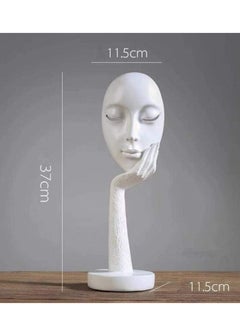 Generic Abstract Statues Sculpture Art Crafts Modern Human Meditators Character Resin Figurine Lady Face Home Decorative 1 Piece,Black Home Decor Ornament  - Image 2