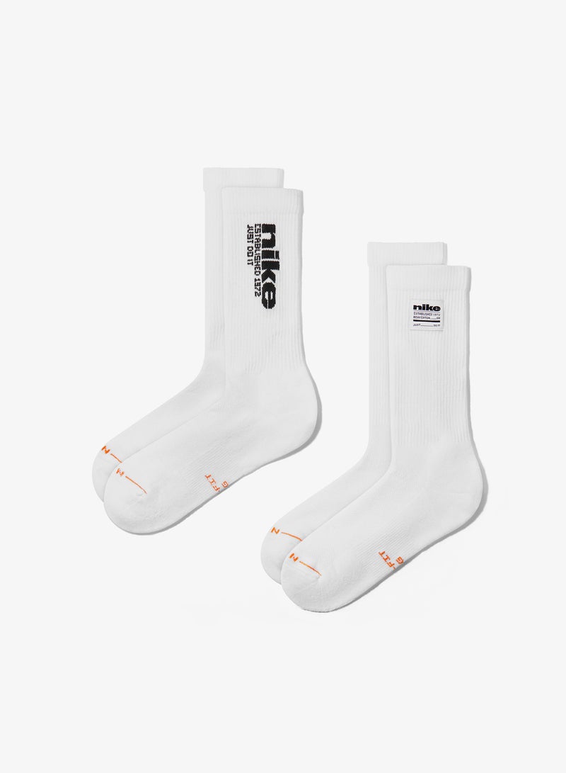 Nike 2-Pack Everyday Elevated Graphic Crew Socks - Image 1