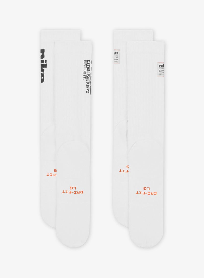 Nike 2-Pack Everyday Elevated Graphic Crew Socks - Image 2