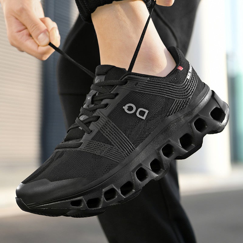 Running Shoes Mens Real Rice Shock Absorption Sole Ultra Light Professional Spring and Summer Breathable Big Kids Teenagers Sports Running Shoes Women 9916 all black 