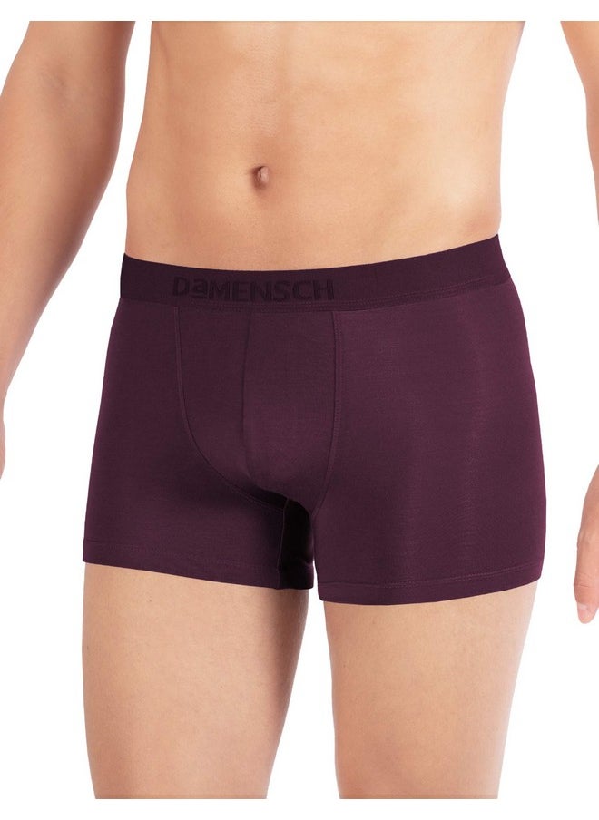 DaMENSCH DAMENSCH Men's Modal Trunks (Pack of 3) (DAM-ER-MIX-T-OD-TR-PP-PACK-3-M_Ocean Depth, Tango Red, Potent Purple_M)  - Image 3