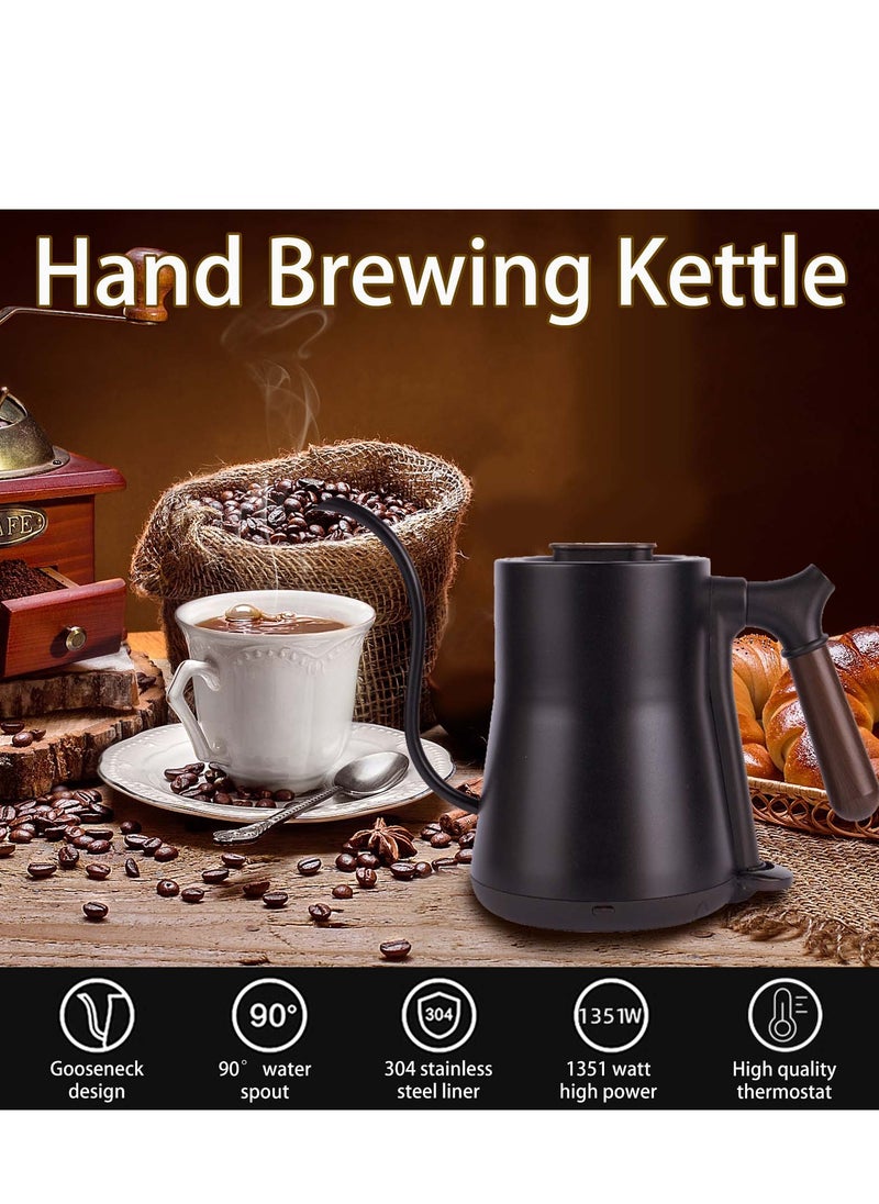 EqiEch Gooseneck Electric Coffee Kettle For V60  Coffee Ultra Fast Boiling Pour Over Hand Drip 304 Stainless Steel Coffee and Tea Pot Electric Kettle With Anti-dry Function for Home Office Hotel  - Image 2