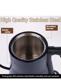 EqiEch Gooseneck Electric Coffee Kettle For V60  Coffee Ultra Fast Boiling Pour Over Hand Drip 304 Stainless Steel Coffee and Tea Pot Electric Kettle With Anti-dry Function for Home Office Hotel  - Image 3