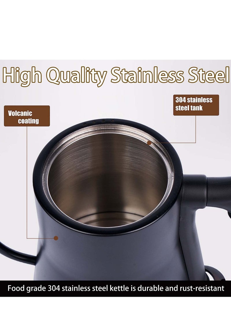 EqiEch Gooseneck Electric Coffee Kettle For V60  Coffee Ultra Fast Boiling Pour Over Hand Drip 304 Stainless Steel Coffee and Tea Pot Electric Kettle With Anti-dry Function for Home Office Hotel  - Image 3