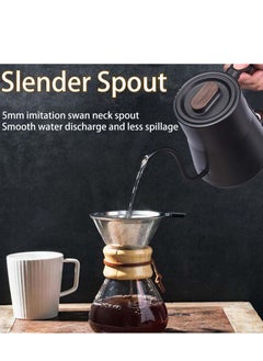 EqiEch Gooseneck Electric Coffee Kettle For V60  Coffee Ultra Fast Boiling Pour Over Hand Drip 304 Stainless Steel Coffee and Tea Pot Electric Kettle With Anti-dry Function for Home Office Hotel  - Image 4