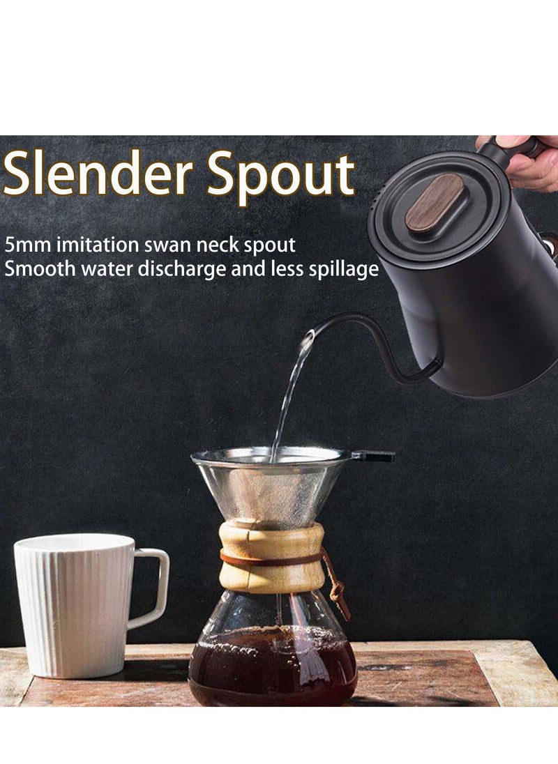 EqiEch Gooseneck Electric Coffee Kettle For V60  Coffee Ultra Fast Boiling Pour Over Hand Drip 304 Stainless Steel Coffee and Tea Pot Electric Kettle With Anti-dry Function for Home Office Hotel  - Image 4