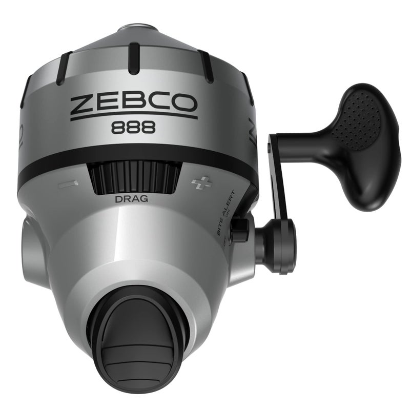 Zebco 888 Spincast Fishing Reel, Size 80 Reel, Changeable Right- or Left-Hand Retrieve, Built-in Bite Alert, 2.6:1 Gear Ratio, Pre-spooled with 25 lb Zebco line, Silver - Image 1