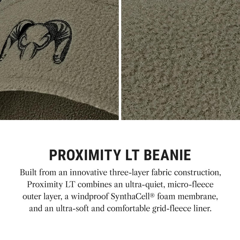 KUIU Proximity LT Beanie - Windproof, Ultra-Quiet, Lightweight Micro-Fleece, 4-Way Stretch, Odor-Resistant Cold Weather Hat for Hunting & Outdoor Activities Ash - Image 2