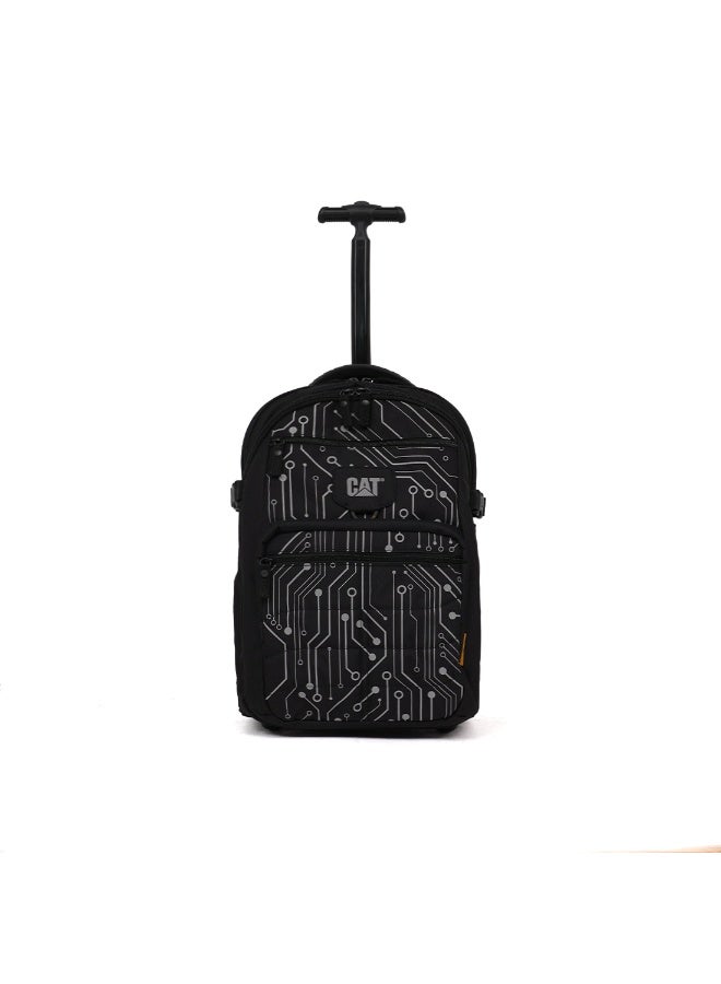 CATERPILLAR CAT RollRover 2â€‘Wheel Trolley Backpack â€“ 29.5L, Laptop Compartment, 600D/1680D Polyester, Techno Grey - Image 1