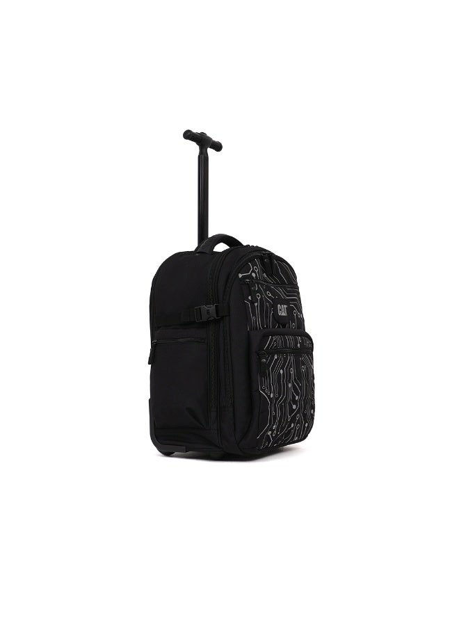 CATERPILLAR CAT RollRover 2â€‘Wheel Trolley Backpack â€“ 29.5L, Laptop Compartment, 600D/1680D Polyester, Techno Grey - Image 3