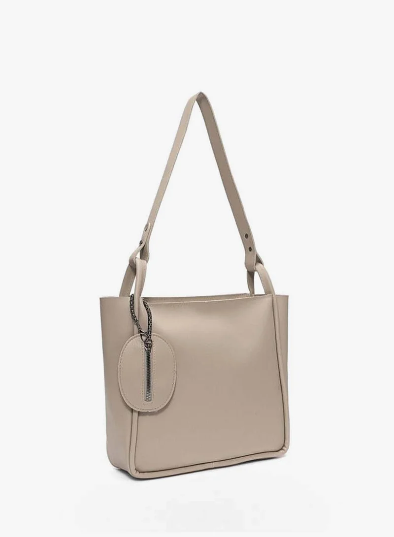 Shule Bags  Chiara Charmlı Shoulder Bag Beige. for Women | Best Price UAE