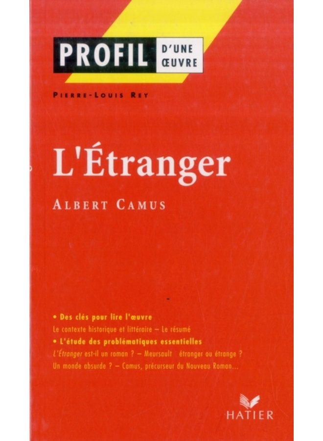 Profil d une oeuvre L etranger - Paperback
