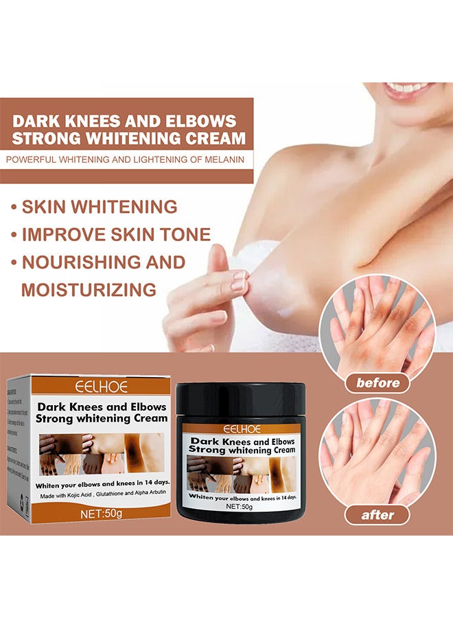EELHOE Dark Knees And Elbows Strong Whitening Cream, Whitening Body Lotion, Intimate Area Whitening Cream, Dark Spot Correcting Cream For All Skin Types - Image 4