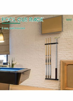 Pool Cue Rack, Wall Mounted Stick Holder with EVA Clip, Plastic Billiard Accessories for Game Room Clubs Players(Black, 6 Cues) - pzsku/Z7E114804D944F0088DE3Z/45/_/1731134298/a425e88f-8f22-440c-809a-1d73a24adf6d