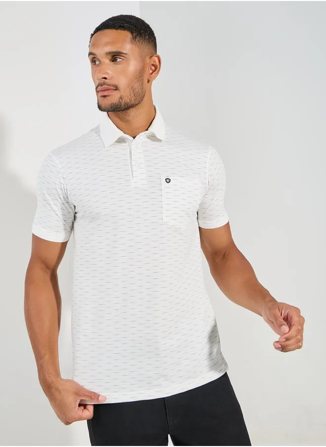 فورت كولينز All Over Print Regular Fit Polo by Styli