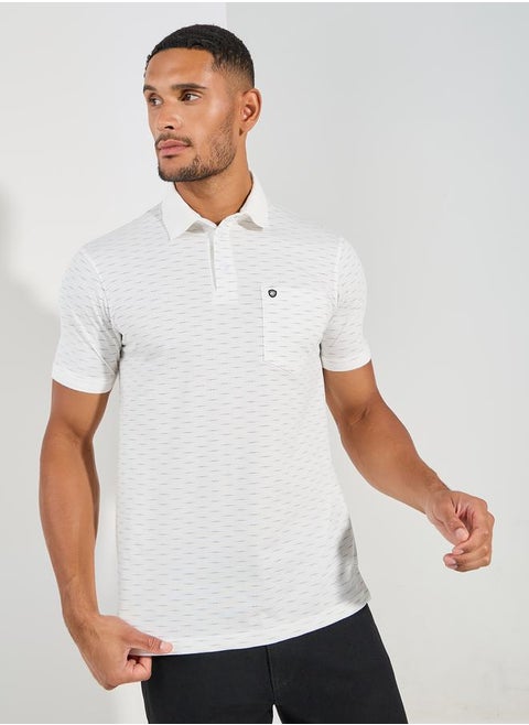 All Over Print Regular Fit Polo by Styli