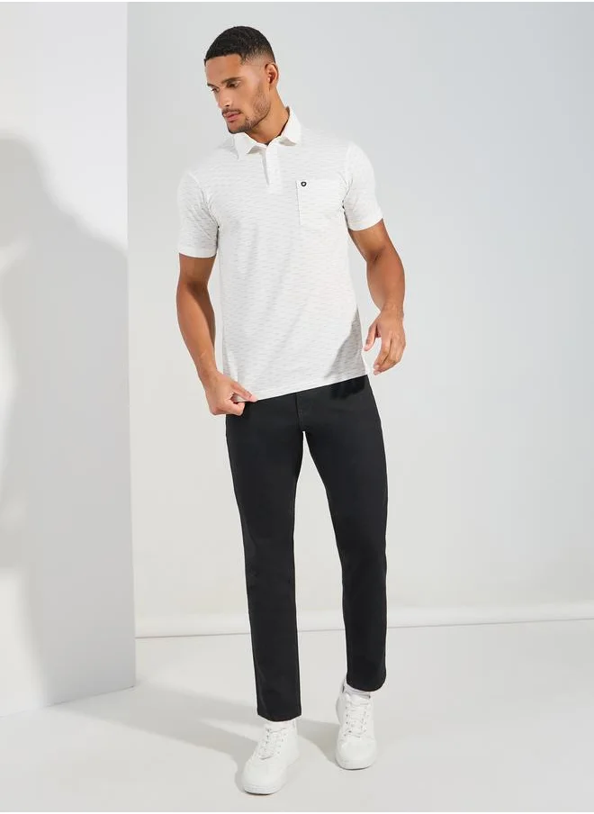 فورت كولينز All Over Print Regular Fit Polo by Styli