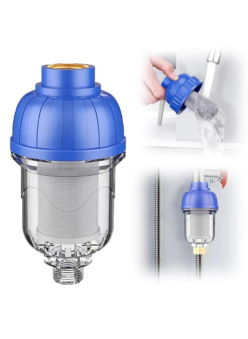 Bukela Shower Filter, High Output Universal Hard Water Filter with Pressure Relief Safety Valve, 316 Stainless Steel Shower Water Filter to Remove Dirt and Sediment, Explosion-Proof Water Softener System - Image 1