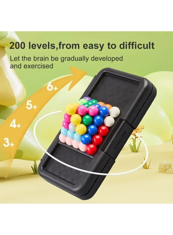 TOY GARDEN 3D Brain Puzzle Logic Game with 200+ Challenges | Educational IQ Toy for Kids & Adults | Smart 2D & 3D Logic Puzzle Board Game for Problem Solving, Cognitive Skill Building & Mind Training | Fun Brain Teaser Travel Game Gift for Boys & Girls - Image 4