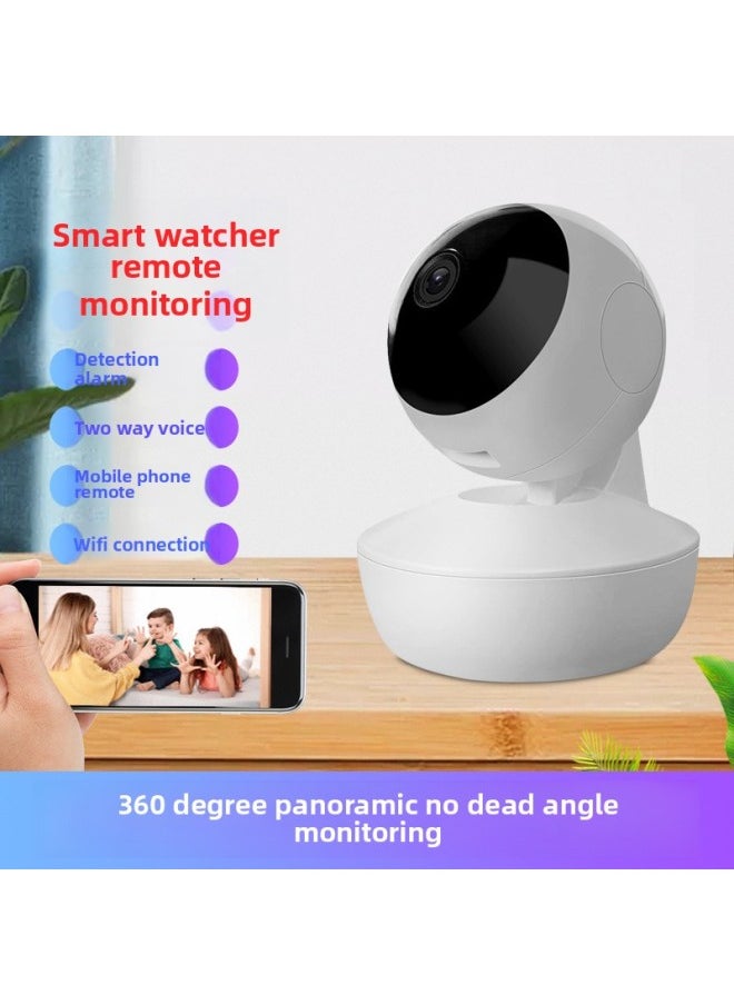 Generic V380-9 Camera Home Wireless Shaking Head Machine Puppy Camera WiFi Surveillance Camera 360 Surveillance-Body Color:Q6X+128G  - Image 3