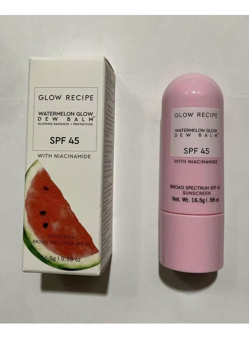 GLOW RECIPE - Watermelon Glow Niacinamide Dew Balm Sunscreen Stick SPF 45 - 16.5g - Image 1