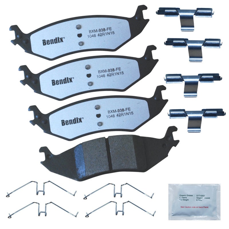 Bendix Fleet Metlok MKD1046FM Semi-Metallic Rear Brake Pads for Ford E-150 2007-2004, E-150 Club Wagon 2005-2004, E-150 Econoline 2007, Territory 2023 - Image 2