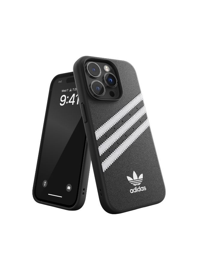 اديداس أديداس أيفون 14 برو - غطاء مصبوب - أسود/أبيض - Image 1