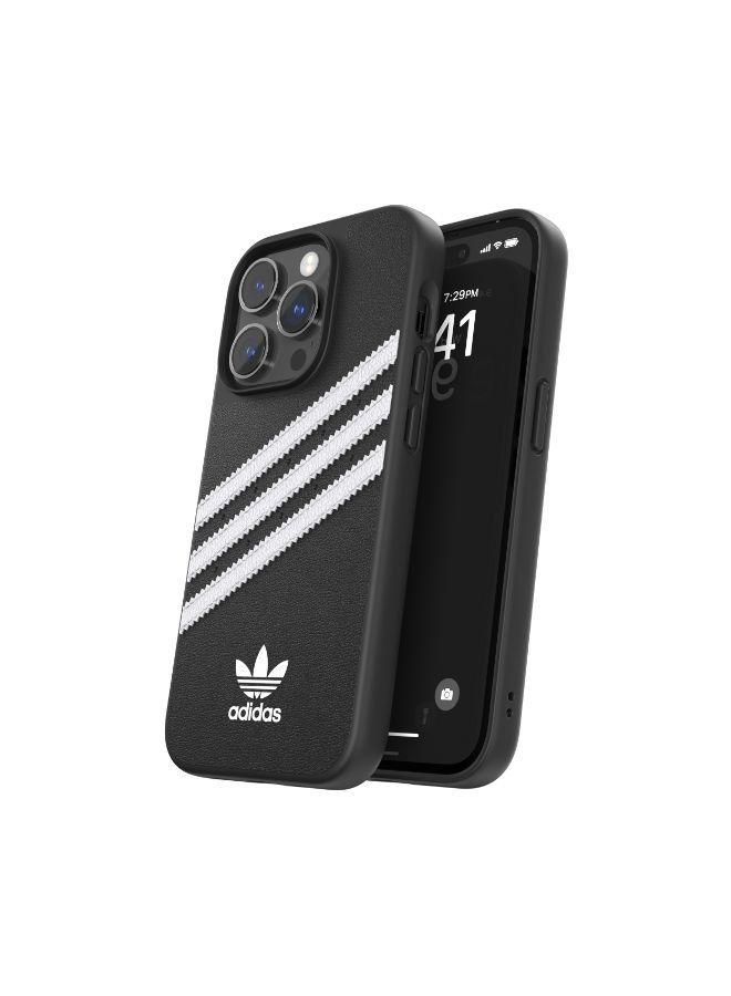 اديداس أديداس أيفون 14 برو - غطاء مصبوب - أسود/أبيض - Image 3