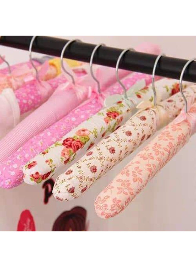 Set of clothes fabric hangers - 5 pieces, multicolor, one size - Image 2
