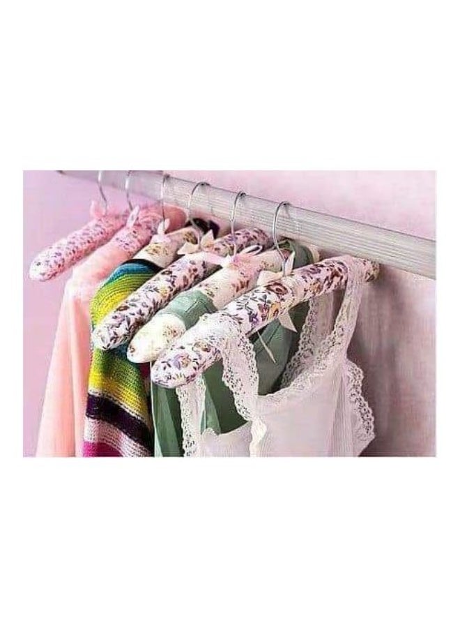 Set of clothes fabric hangers - 5 pieces, multicolor, one size - Image 3