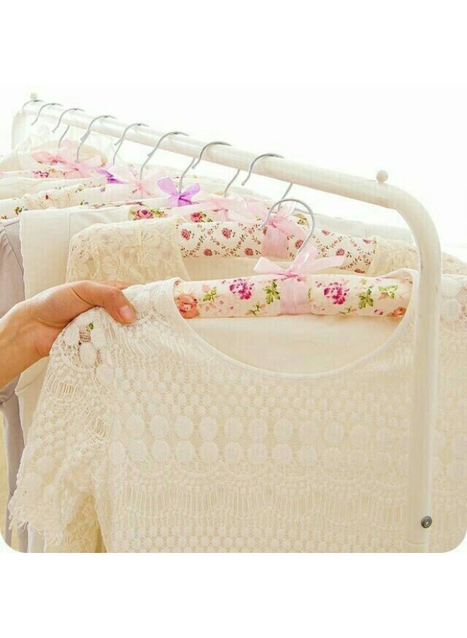 Set of clothes fabric hangers - 5 pieces, multicolor, one size - Image 4