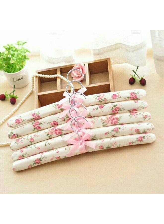 Set of clothes fabric hangers - 5 pieces, multicolor, one size - Image 1