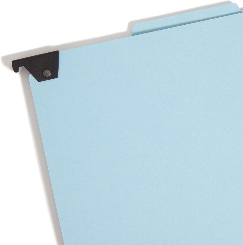 Smead Smead FasTab Hanging Pressboard Classification Folder with SafeSHIELD Fasteners 2 Dividers 25Cut Builtin Tab Letter Size Blue 10 per Box 65115  - Image 3