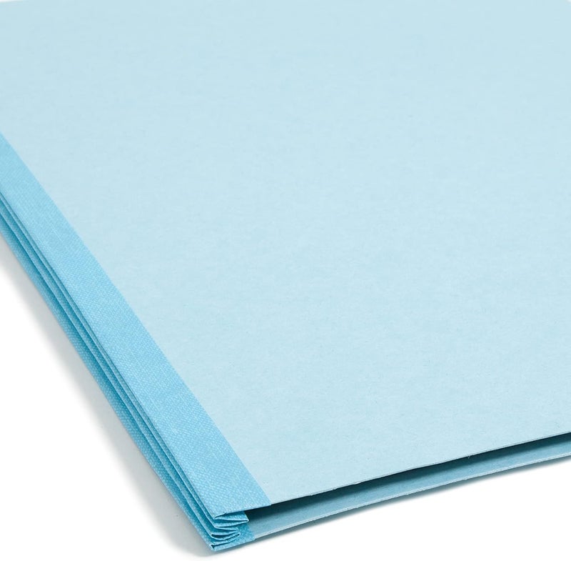 Smead Smead FasTab Hanging Pressboard Classification Folder with SafeSHIELD Fasteners 2 Dividers 25Cut Builtin Tab Letter Size Blue 10 per Box 65115  - Image 5