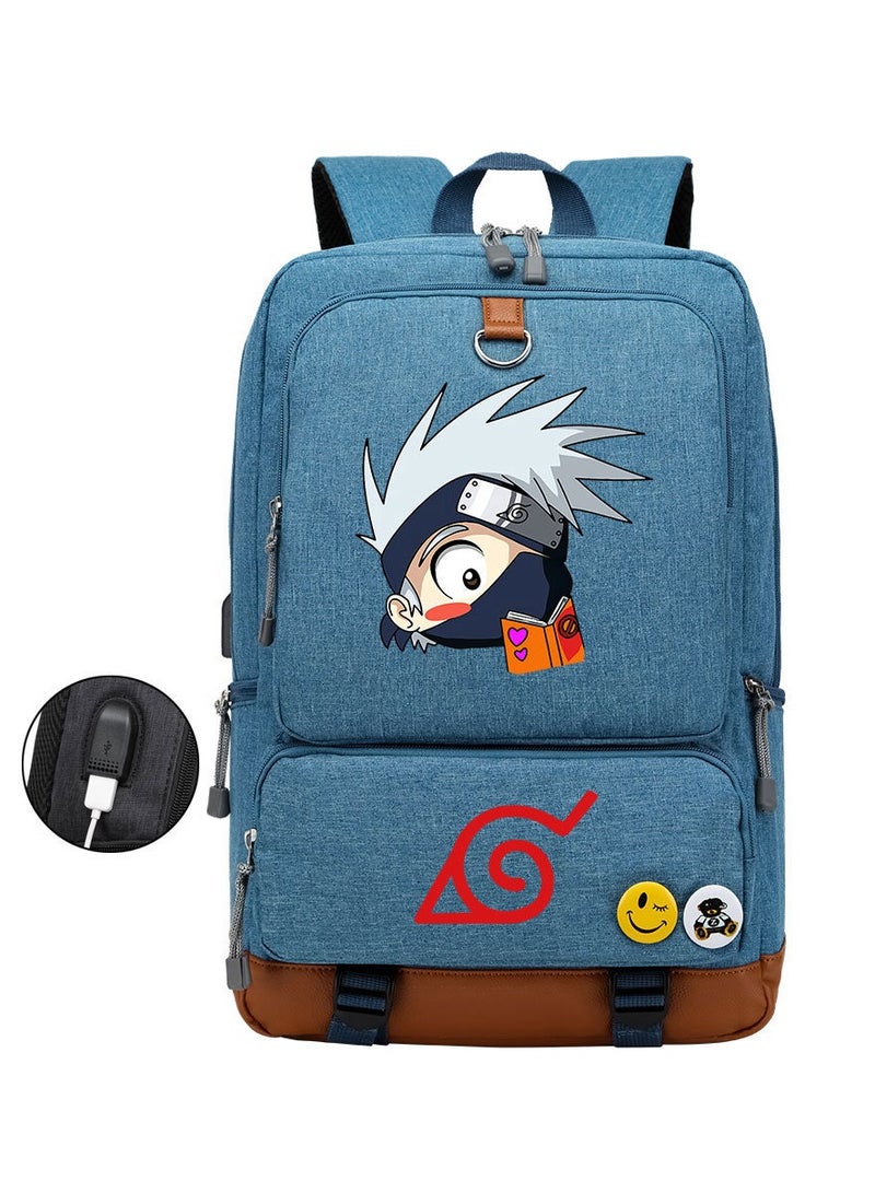 Naruto Teenage Students Men And Women Printed Casual Travel Backpack