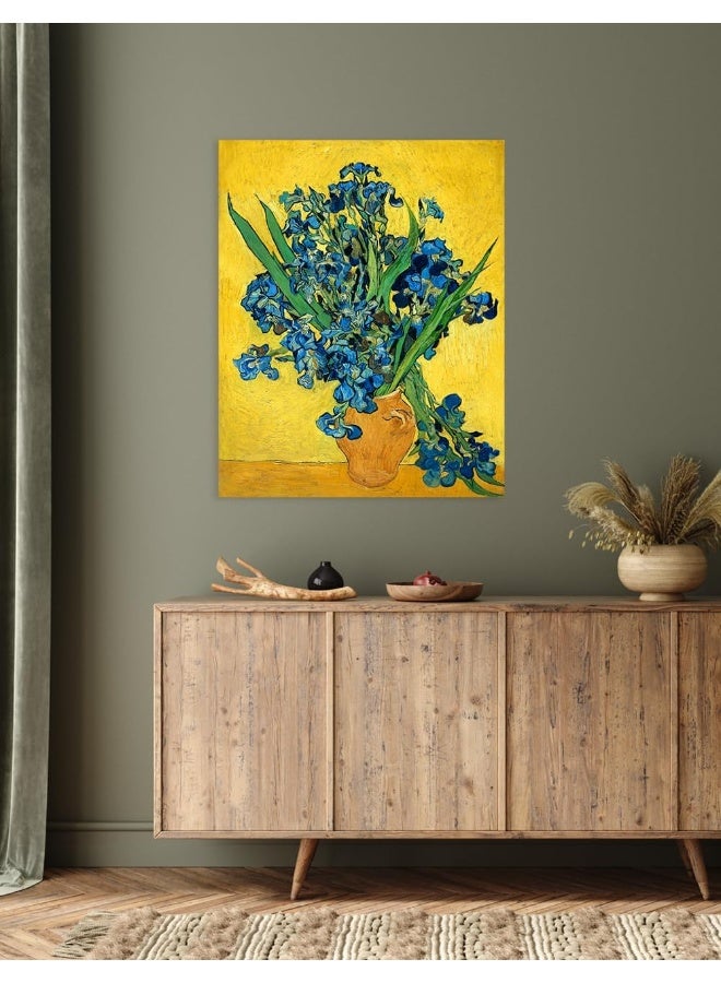 Home Trove Decorarts - Irises Vase Flower, Vincent Van Gogh Art Reproduction. Giclee Canvas Prints Wall Art For Home Decor 30X24  - Image 2