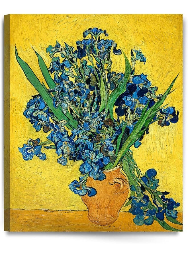 Home Trove Decorarts - Irises Vase Flower, Vincent Van Gogh Art Reproduction. Giclee Canvas Prints Wall Art For Home Decor 30X24  - Image 1
