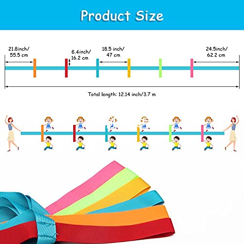 Winspeed Preschool Walking Rope for Daycare, Walking Rope for Student Safety Line Rope for Walking, Colorful Hands Walking Rope With Handles - Image 2