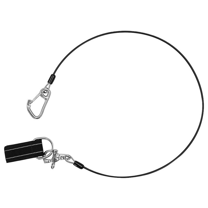 Luwint Stainless Steel 316 Pro Freediving Lanyard Leash with Scuba Dive Wristband Strap, 3.6ft - Image 1
