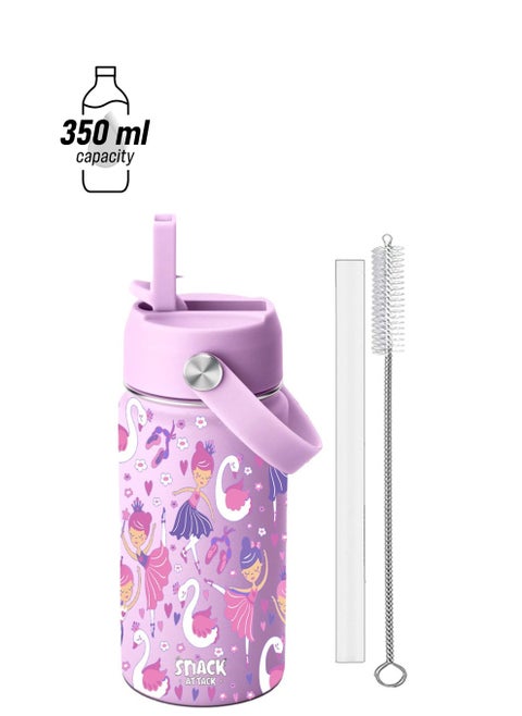 Kids Insulated Water Bottle With Straw Lid, Kids water bottle stainless steel, Double Wall, Baby water bottle, Steel water bottle