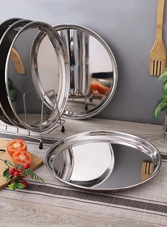 BLACKSTONE Stainless Steel Dinner Plates, Rice Plates Set of 2 Pcs 23CM - Image 2