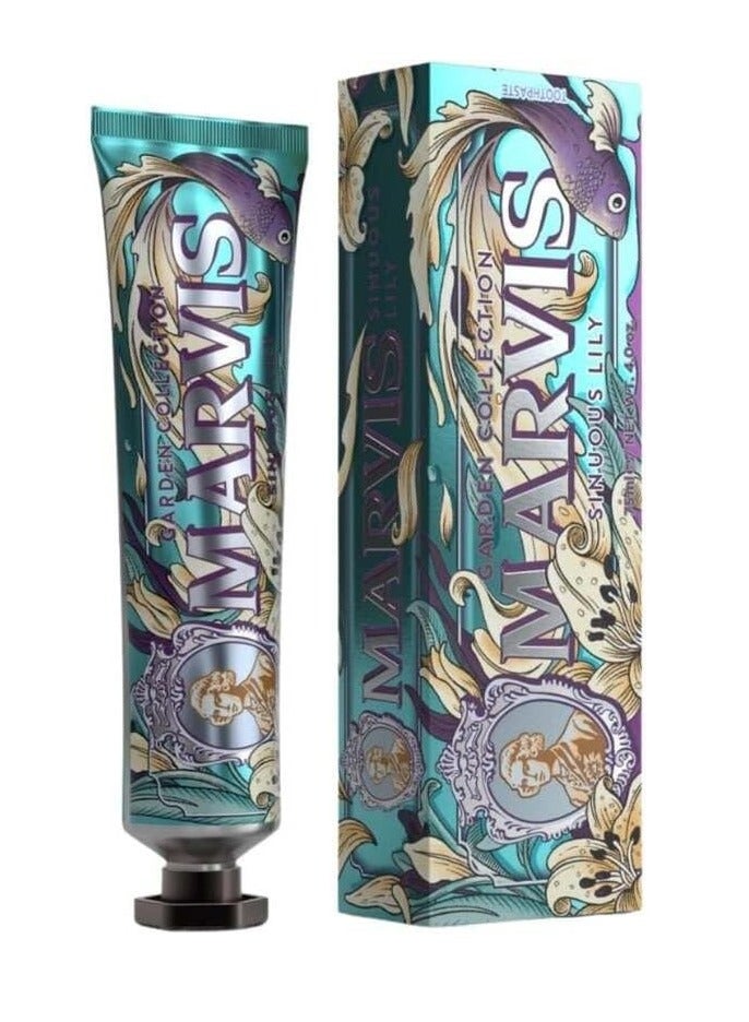 Marvis Sinuos Lily Limited Edition Toothpaste, 75 ml, Sensational Flavoured Toothpaste for a Long-Lasting Freshness