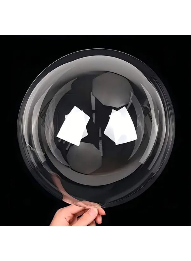50Pcs 12 Inch Transparent Bubble Balloons Helium Filled Party Decorations For Weddings Birthdays Showers Christmas ValentineS Day Multifunctional Creative Gift Ideas - Image 2