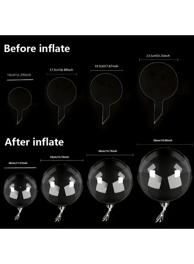 50Pcs 12 Inch Transparent Bubble Balloons Helium Filled Party Decorations For Weddings Birthdays Showers Christmas ValentineS Day Multifunctional Creative Gift Ideas - Image 3
