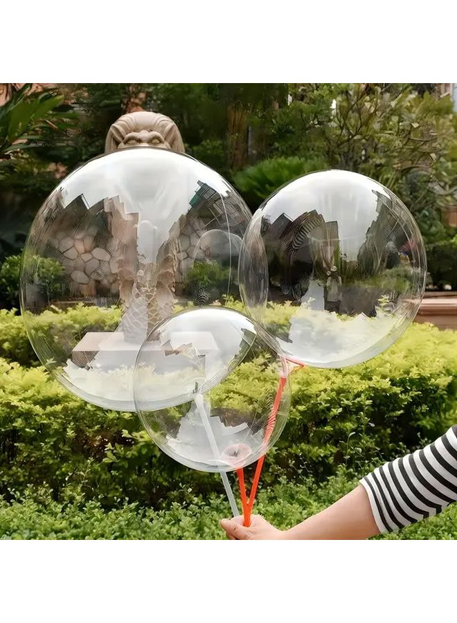 50Pcs 12 Inch Transparent Bubble Balloons Helium Filled Party Decorations For Weddings Birthdays Showers Christmas ValentineS Day Multifunctional Creative Gift Ideas - Image 4