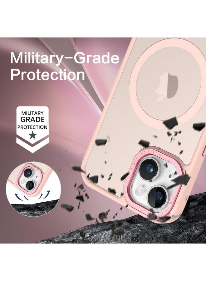 BENTOBEN BENTOBEN Magnetic for iPhone 13 Case & iPhone 14 Case [Compatible with Magsafe] Translucent Matte Phone Case iPhone 13/14 Slim Shockproof Women Men Protective Cover for iPhone 13/14 6.1", Light Pink  - Image 2