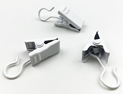 Hyamass 50-Pack Stainless Steel Curtain Clips & Hooks for Drapes - Heavy-Duty Rust-Resistant Metal Hangers for Home Decor, Photos, Crafts (White) - Image 3
