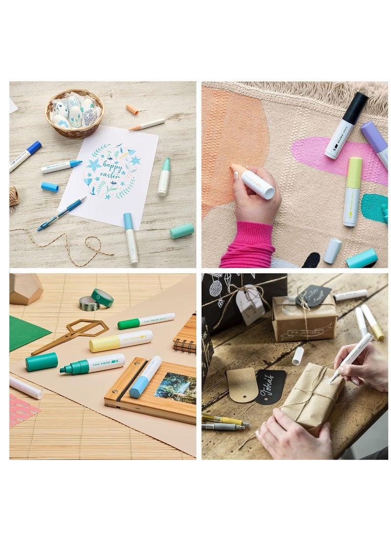 PILOT 6-Piece Pintor Water Based Paint Marker Medium 1.4mm Tip Metallic Colours - Image 3