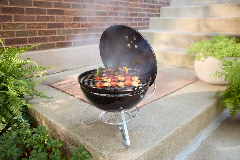 Weber Smokey Joe 14" Charcoal Grill â€“ Portable Compact Charcoal BBQ Kettle with Tuckâ€‘Nâ€‘CarryÂ® Lid Lock & Durable Porcelainâ€‘Enameled Finish for Outdoor Cooking - Image 2