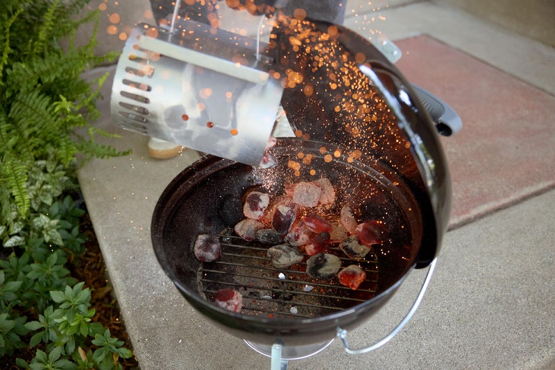 Weber Smokey Joe 14" Charcoal Grill â€“ Portable Compact Charcoal BBQ Kettle with Tuckâ€‘Nâ€‘CarryÂ® Lid Lock & Durable Porcelainâ€‘Enameled Finish for Outdoor Cooking - Image 4